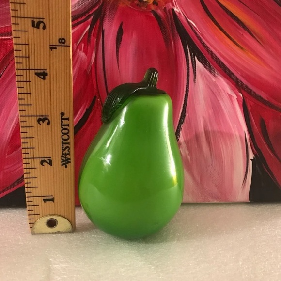 Vintage green glass pear - Picture 3 of 6
